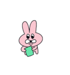 ピンク,プク私たちは友達です。(no text)3（個別スタンプ：7）