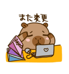 かわいい 太った カピバラ V8 [仕事]（個別スタンプ：20）