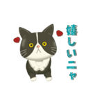 きもちまるごと！ハチワレぶーにゃん（個別スタンプ：2）