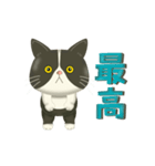 きもちまるごと！ハチワレぶーにゃん（個別スタンプ：4）