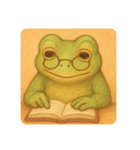 読書するカエルと、たまにうとうと（個別スタンプ：5）