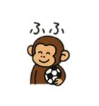 元気なサッカーお猿さんスタンプ（個別スタンプ：13）