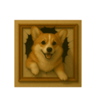 犬トリックアート1(小型犬)（個別スタンプ：2）