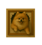 犬トリックアート1(小型犬)（個別スタンプ：3）