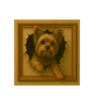 犬トリックアート1(小型犬)（個別スタンプ：4）