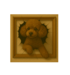 犬トリックアート1(小型犬)（個別スタンプ：5）