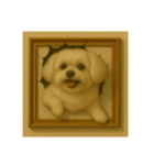 犬トリックアート1(小型犬)（個別スタンプ：7）