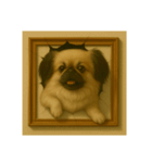犬トリックアート1(小型犬)（個別スタンプ：8）