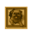 犬トリックアート1(小型犬)（個別スタンプ：10）