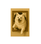 犬トリックアート1(小型犬)（個別スタンプ：11）