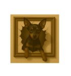 犬トリックアート1(小型犬)（個別スタンプ：12）