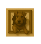 犬トリックアート1(小型犬)（個別スタンプ：15）