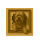 犬トリックアート1(小型犬)（個別スタンプ：16）