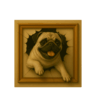 犬トリックアート1(小型犬)（個別スタンプ：20）
