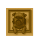 犬トリックアート1(小型犬)（個別スタンプ：23）