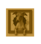 犬トリックアート1(小型犬)（個別スタンプ：25）