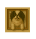 犬トリックアート1(小型犬)（個別スタンプ：30）