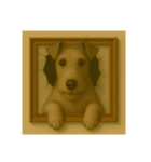犬トリックアート1(小型犬)（個別スタンプ：32）