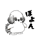 B＆W 動くシーズー犬 2025 「ダイエット」（個別スタンプ：4）