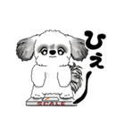 B＆W 動くシーズー犬 2025 「ダイエット」（個別スタンプ：12）