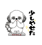 B＆W 動くシーズー犬 2025 「ダイエット」（個別スタンプ：15）