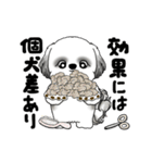 B＆W 動くシーズー犬 2025 「ダイエット」（個別スタンプ：17）
