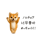 踊る豆柴と♡韓国語でおしゃべり（個別スタンプ：15）