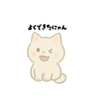 【毎日使える】しろまるにゃんのいちにち3（個別スタンプ：2）
