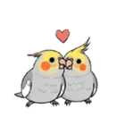 歌うのが好きなオカメインコのスタンプ（個別スタンプ：32）