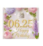 6月後半♡日付入り♡動く誕生日おめでとう（個別スタンプ：10）