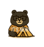 キャンプクマの毎日トーク（個別スタンプ：15）