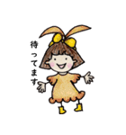 おかっぱ頭のバニーちゃん2（個別スタンプ：7）