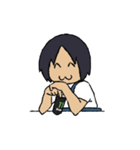 オーバーオールを着たおとこのこ（個別スタンプ：6）