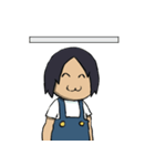 オーバーオールを着たおとこのこ（個別スタンプ：12）