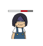 オーバーオールを着たおとこのこ（個別スタンプ：14）