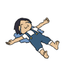 オーバーオールを着たおとこのこ（個別スタンプ：21）