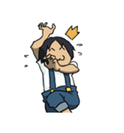オーバーオールを着たおとこのこ（個別スタンプ：23）