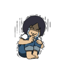 オーバーオールを着たおとこのこ（個別スタンプ：24）
