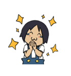 オーバーオールを着たおとこのこ（個別スタンプ：27）