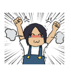 オーバーオールを着たおとこのこ（個別スタンプ：28）