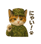 働く三毛にゃんのなりきりスタンプ（個別スタンプ：5）