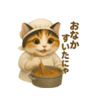 働く三毛にゃんのなりきりスタンプ（個別スタンプ：20）
