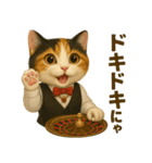 働く三毛にゃんのなりきりスタンプ（個別スタンプ：30）