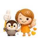 夏に可愛い♡女の子とぺんぺん（個別スタンプ：11）
