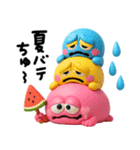 夏の超立体カラフル♡モンスター（個別スタンプ：12）