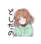 ガチ照れ♡ゆるパーカーちゃん（個別スタンプ：10）