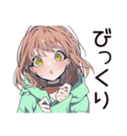 ガチ照れ♡ゆるパーカーちゃん（個別スタンプ：24）