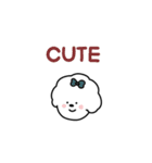 もふもふわんこ ホワイト（個別スタンプ：25）