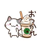 小さいブチ猫☆食事・飲み物（個別スタンプ：5）