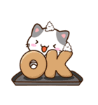 小さいブチ猫☆食事・飲み物（個別スタンプ：21）